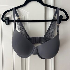 Elegant Gray Lace Women's Bra